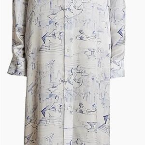 KHAITE Blue and White Maxi Dress